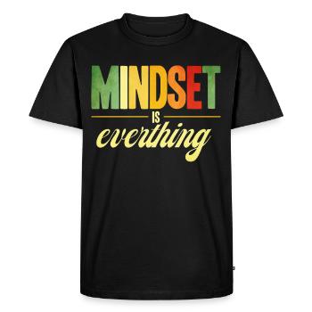 Mindset Is Everthing - Men's Premium Organic T-Shirt - black - Front - Nico (187cm)