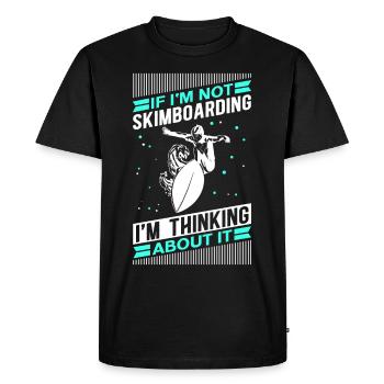 Skimboard Skimborden Surfing Skimbording Gift - Men's Premium Organic T-Shirt - black - Front - Nico (187cm)