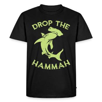 Drop The Hammah Requin-marteau Biologiste marin - T-shirt Premium bio Homme - noir - Devant - Nico (187cm)