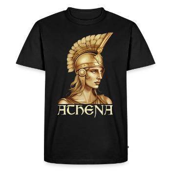 Mythologie grecque Déesse Athéna Grèce antique - T-shirt Premium bio Homme - noir - Devant - Nico (187cm)