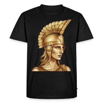 Athéna Sagesse Déesse grecque Grèce Mythologie - T-shirt Premium bio Homme - noir - Devant - Nico (187cm)