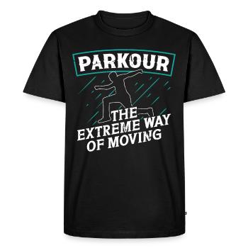 Parkour Extreme Way Of Moving Freerunning Traceur - Men's Premium Organic T-Shirt - black - Front - Nico (187cm)