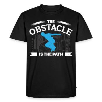 Parkour Obstacle Is The Path Freerunning Traceur - Men's Premium Organic T-Shirt - black - Front - Nico (187cm)