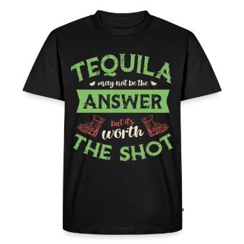Tequila lover Mexican alcoholic - Men's Premium Organic T-Shirt - black - Front - Nico (187cm)