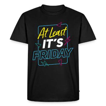 At least it's finally sarcastic Friday - Men's Premium Organic T-Shirt - black - Front - Nico (187cm)