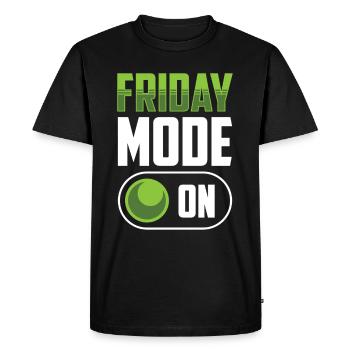 Friday Mode A Finally Friday Sarcastic - Men's Premium Organic T-Shirt - black - Front - Nico (187cm)