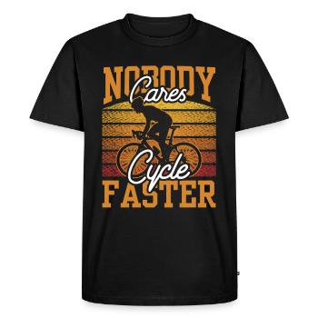Personne ne s’en soucie Équipe de vélo rapide - T-shirt Premium bio Homme - noir - Devant - Nico (187cm)