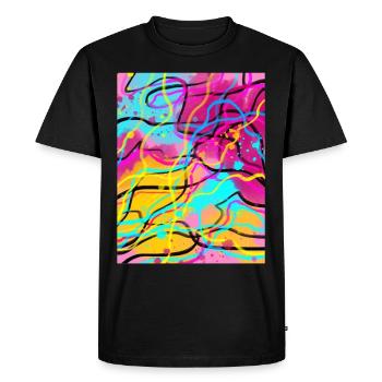 Art Academia Esthétique Pastel Aquarelle - T-shirt Premium bio Homme - noir - Devant - Nico (187cm)