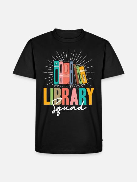 Library Squad - Men's Premium Organic T-Shirt - black
