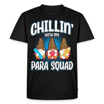 Chillin With My Para Squad - Men's Premium Organic T-Shirt - black - Front - Nico (187cm)