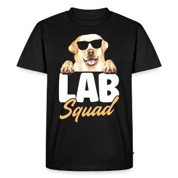Lab Squad Labrador - Men's Premium Organic T-Shirt - black - Front - Nico (187cm)