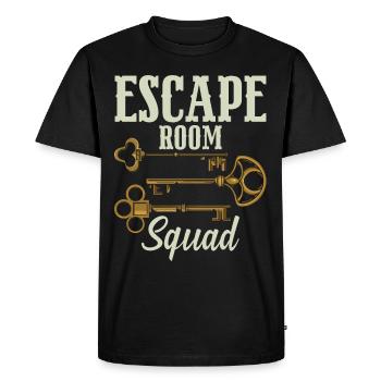 Escape Room Squad - Men's Premium Organic T-Shirt - black - Front - Nico (187cm)