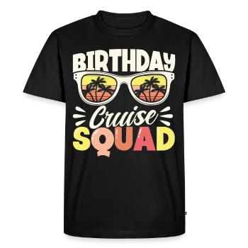 Birthday Cruise Squad - Men's Premium Organic T-Shirt - black - Front - Nico (187cm)