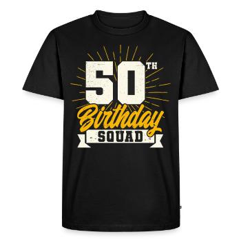 50e anniversaire - T-shirt Premium bio Homme - noir - Devant - Nico (187cm)