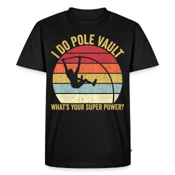 Fun Pole Vault Pole Vault - Men's Premium Organic T-Shirt - black - Front - Nico (187cm)
