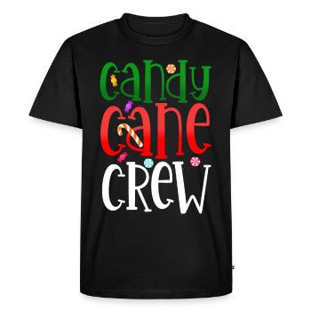 Candy Cane Crew - Men's Premium Organic T-Shirt - black - Front - Nico (187cm)