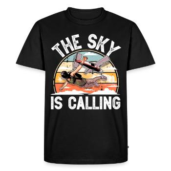 Parachute parachutiste parachutiste - T-shirt Premium bio Homme - noir - Devant - Nico (187cm)