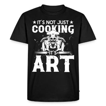 Chef Cooking Is Art Cooking Chef Chefs Food - Men's Premium Organic T-Shirt - black - Front - Nico (187cm)