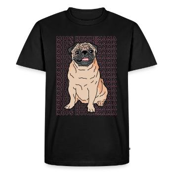 Pug Dog Mama Dogs Dog Owner Gift - Men's Premium Organic T-Shirt - black - Front - Nico (187cm)