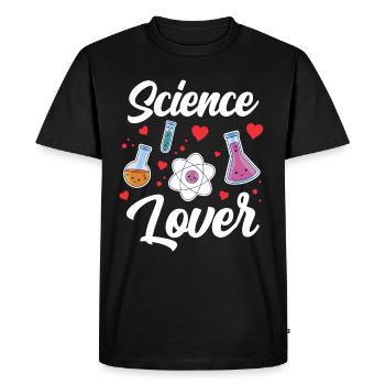 Lovers of Science Sayings Science Team - Men's Premium Organic T-Shirt - black - Front - Nico (187cm)
