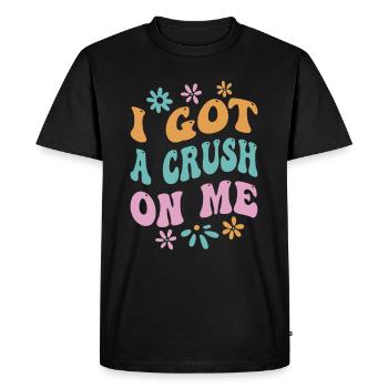 J’ai le béguin pour moi-même-amour doux - T-shirt Premium bio Homme - noir - Devant - Nico (187cm)