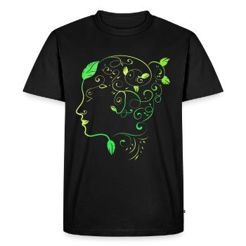 Les ornements montrent des légumes dans ma tête, végétariens et - T-shirt Premium bio Homme - noir - Devant - Nico (187cm)