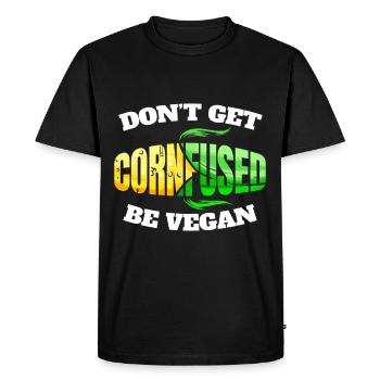Ne vous faites pas fondre de maïs, soyez végétalien ou végétarien - allez-y - T-shirt Premium bio Homme - noir - Devant - Nico (187cm)