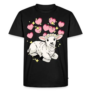 Rêve Fantaisie Ciel étoilé Moutons Enfants Rêve - T-shirt Premium bio Homme - noir - Devant - Nico (187cm)