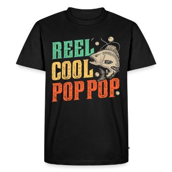 Reel Cool Grandpa Fisherman Fishing Fishing Angler - T-shirt Premium bio Homme - noir - Devant - Nico (187cm)