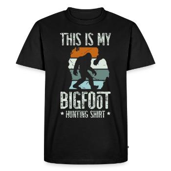 Ceci est ma chemise de chasse Bigfoot pour un - T-shirt Premium bio Homme - noir - Devant - Nico (187cm)