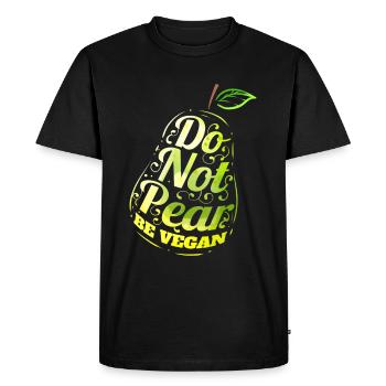 Ne pas poirer - Soyez végétalien - T-shirt Premium bio Homme - noir - Devant - Nico (187cm)