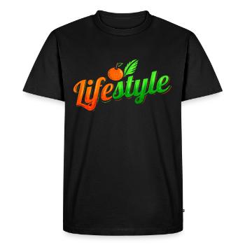 Mode de vie végétarien et végétalien - Go Vegan - T-shirt Premium bio Homme - noir - Devant - Nico (187cm)