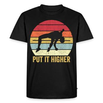 Drôle de saut à la perche saut à la perche mettez-le plus haut R - T-shirt Premium bio Homme - noir - Devant - Nico (187cm)