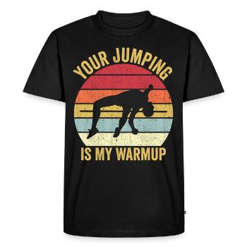Fun Pole Vault Pole Vault - Men's Premium Organic T-Shirt - black - Front - Nico (187cm)
