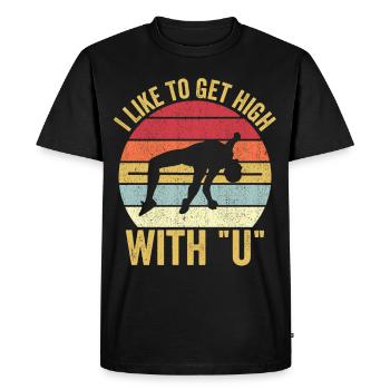 Saut à la perche amusant Saut à la perche - T-shirt Premium bio Homme - noir - Devant - Nico (187cm)