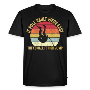 Fun Pole Vault Pole Vault - Men's Premium Organic T-Shirt - black - Front - Nico (187cm)