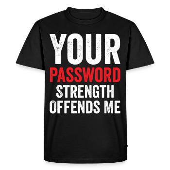 Cybersécurité Sécurité informatique Cybersécurité - T-shirt Premium bio Homme - noir - Devant - Nico (187cm)
