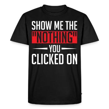 Cybersécurité Sécurité informatique Cybersécurité - T-shirt Premium bio Homme - noir - Devant - Nico (187cm)