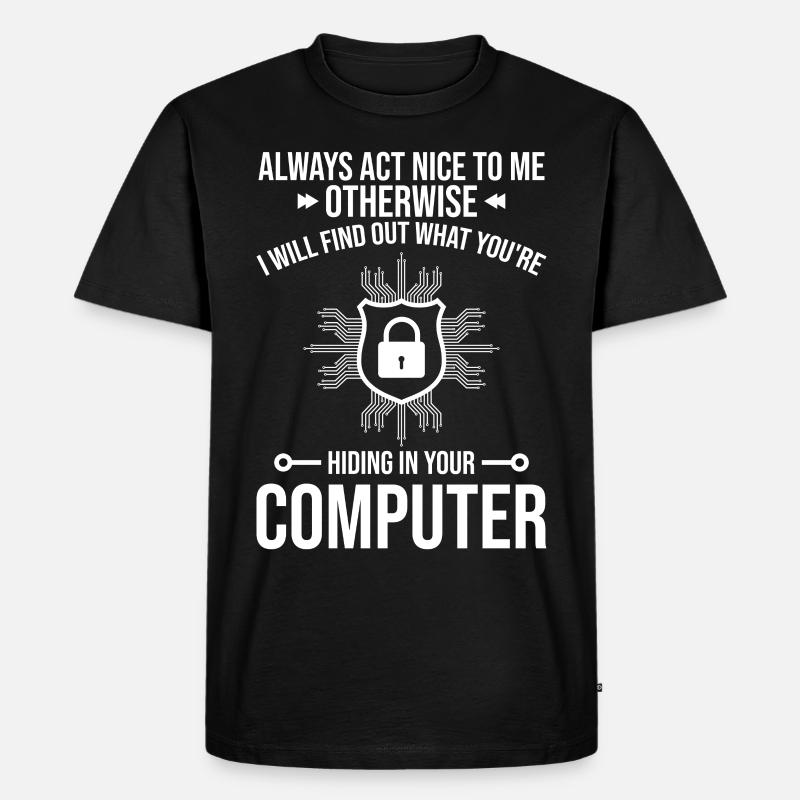 Cybersecurity Computer Security Cybersecurity - Men's Premium Organic T-Shirt - black