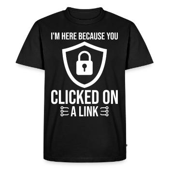 Cybersécurité Sécurité informatique Cybersécurité - T-shirt Premium bio Homme - noir - Devant - Nico (187cm)