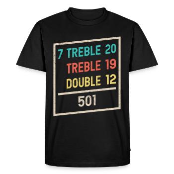 Dart Disc Throw Competitive Sport Darts Thrower - Men's Premium Organic T-Shirt - black - Front - Nico (187cm)