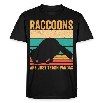 Les ratons laveurs drôles ne sont que des pandas poubelles rétro - T-shirt Premium bio Homme - noir - Devant - Nico (187cm)