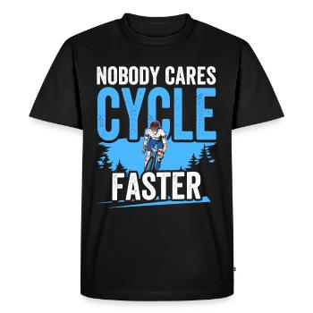 Personne ne s’en soucie Équipe de vélo rapide - T-shirt Premium bio Homme - noir - Devant - Nico (187cm)