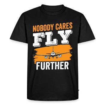 Nobody cares Fly on Pilot Flight - Men's Premium Organic T-Shirt - black - Front - Nico (187cm)