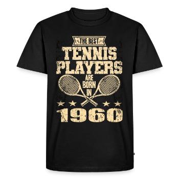 Les meilleurs joueurs de tennis sont nés en 1960 - T-shirt Premium bio Homme - noir - Devant - Nico (187cm)