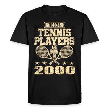 The Best Tennis Players Are Born In 2000 - Men's Premium Organic T-Shirt - black - Front - Nico (187cm)