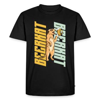 Suricate Whisperer-Animal-Animal-Amateur de bière - T-shirt Premium bio Homme - noir - Devant - Nico (187cm)