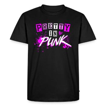 Pretty in punk rock musician emo-punk music lover - Men's Premium Organic T-Shirt - black - Front - Nico (187cm)