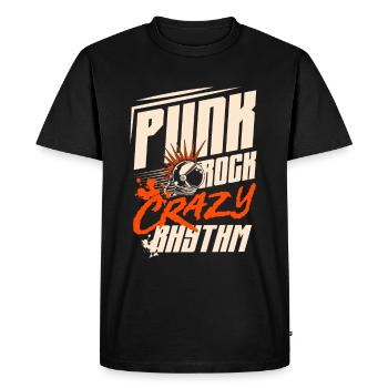 Punk Rock Crazy Rhythm Musician Emo Punk - Men's Premium Organic T-Shirt - black - Front - Nico (187cm)