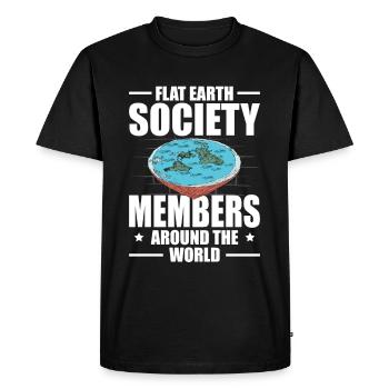 Flat Earther Conspiracy Theory Flat Earth - Men's Premium Organic T-Shirt - black - Front - Nico (187cm)